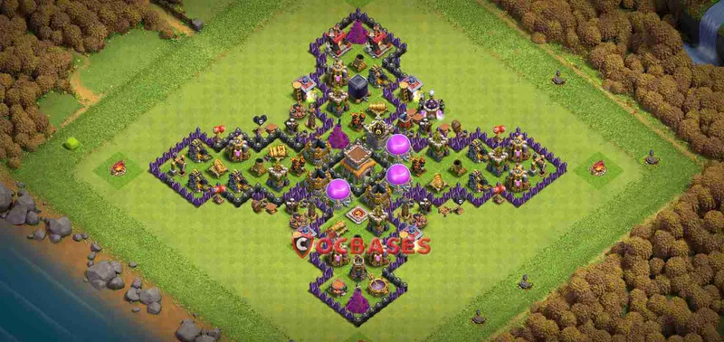 Town Hall 8 Base – Layout id: iz7s3 base layout
