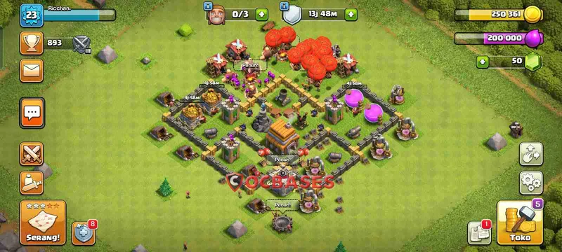 Town Hall 5 Base – Layout id: yk6cm base layout