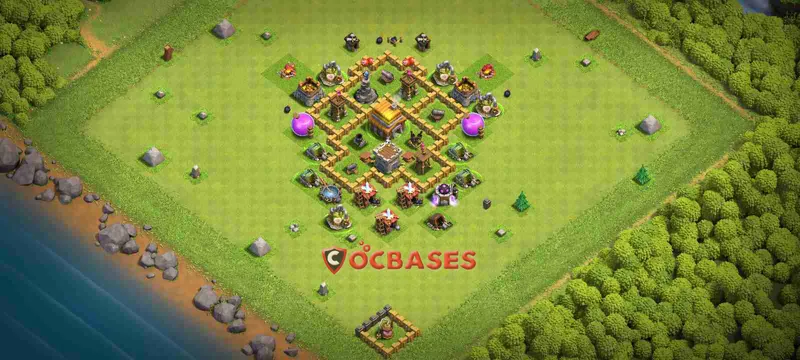Town Hall 5 Base – Layout id: 5n03m base layout