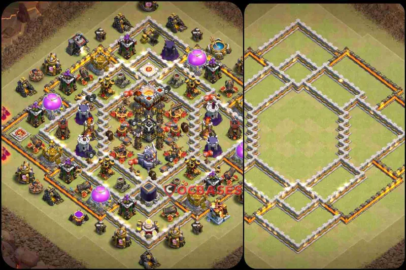Town Hall 11 Base – Layout id: 0d5aq base layout