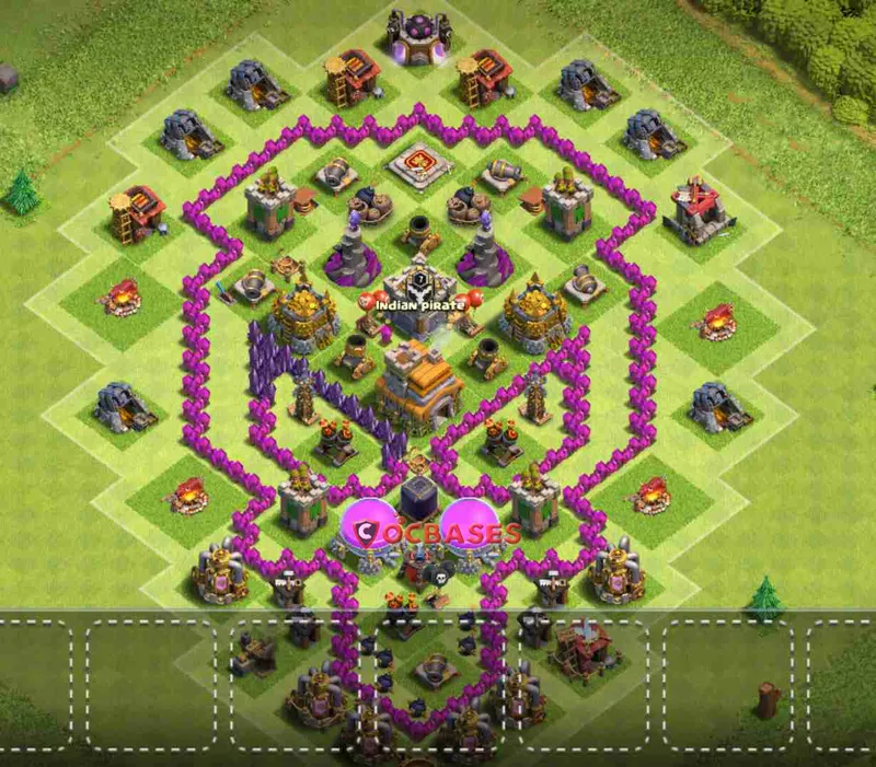 Town Hall 7 Base – Layout id: etfcy base layout