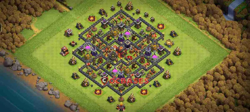 Town Hall 10 Base – Layout id: p5x7b base layout