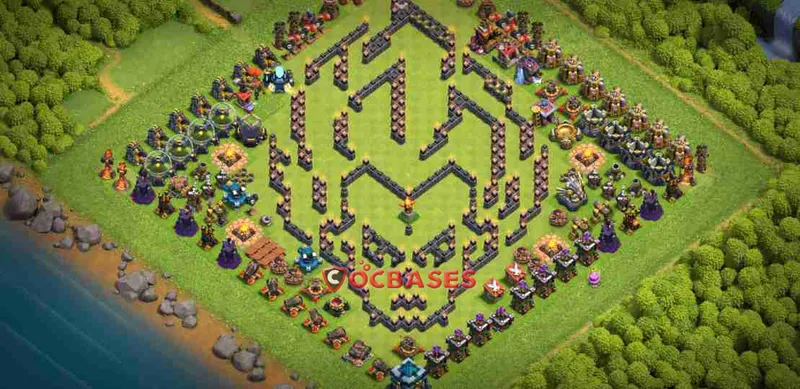Town Hall 13 Base – Layout id: gtcvy base layout