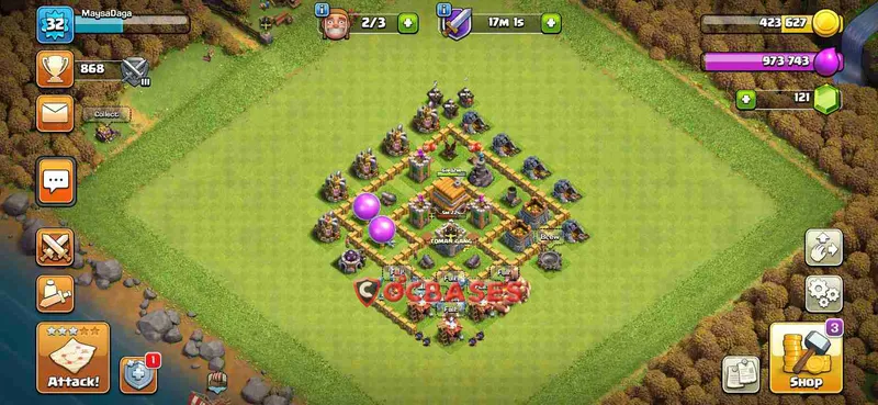 Town Hall 5 Base – Layout id: 11su7 base layout