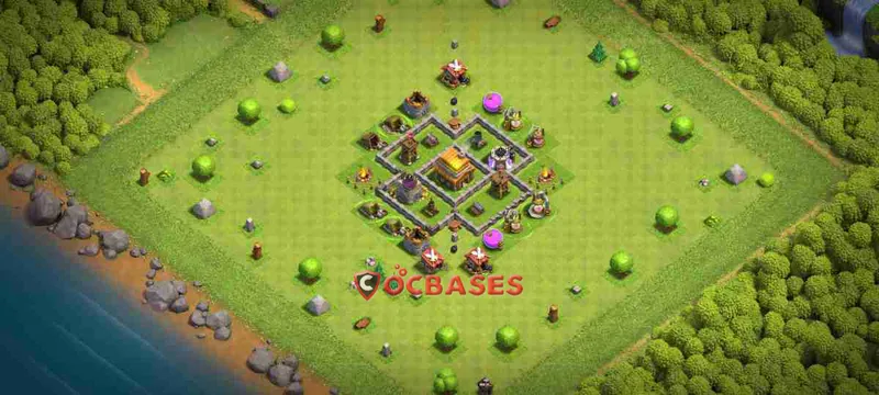 Town Hall 4 Base – Layout id: g9ij7 base layout