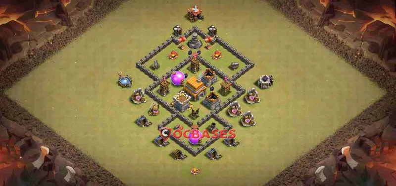 Town Hall 5 Base – Layout id: u63xx base layout