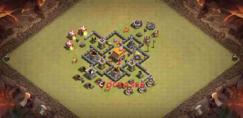 Town Hall 5 Base – Layout id: e2m2z base layout