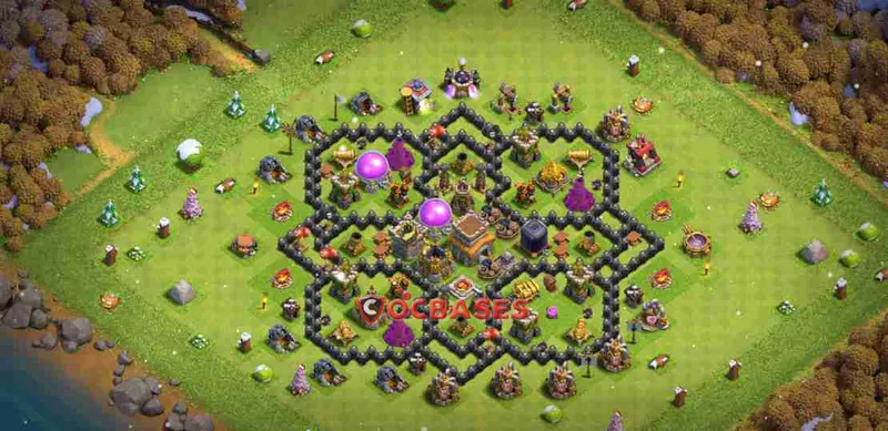 Town Hall 8 Base – Layout id: 488ks base layout