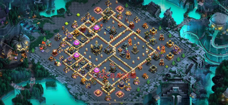 Town Hall 17 Base -war – Layout id: mvrg3 base layout