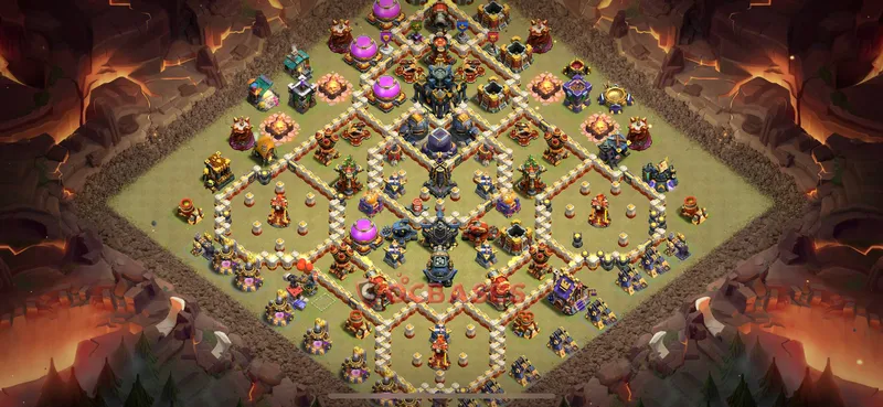 Town Hall 17 Base -hybrid – Layout id: otn5x base layout