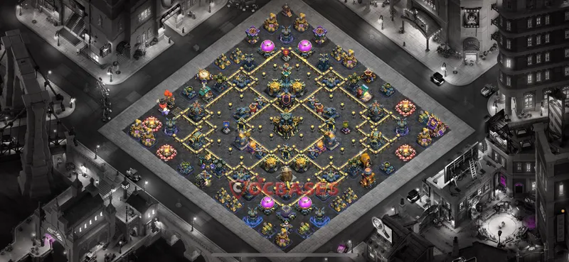 Town Hall 17 Base -war – Layout id: kbjap base layout