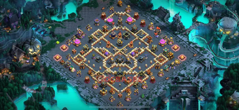 Town Hall 17 Base -hybrid – Layout id: zyspm base layout