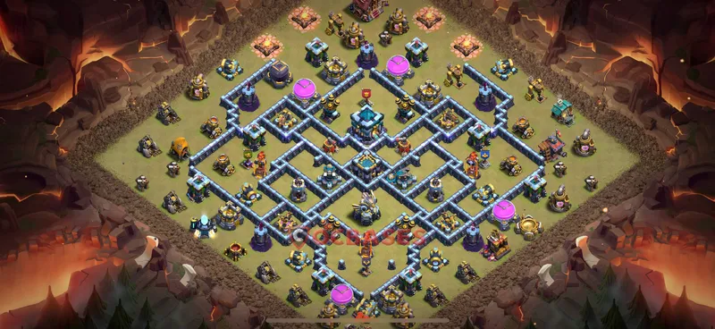 Town Hall 13 Base -war – Layout id: 0y0k3 base layout