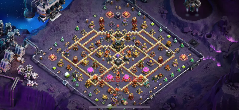Town Hall 17 Base -hybrid – Layout id: 8il8y base layout
