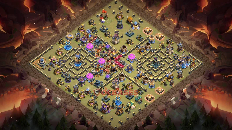 Town Hall 18 Base -war – Layout id: 75kml base layout