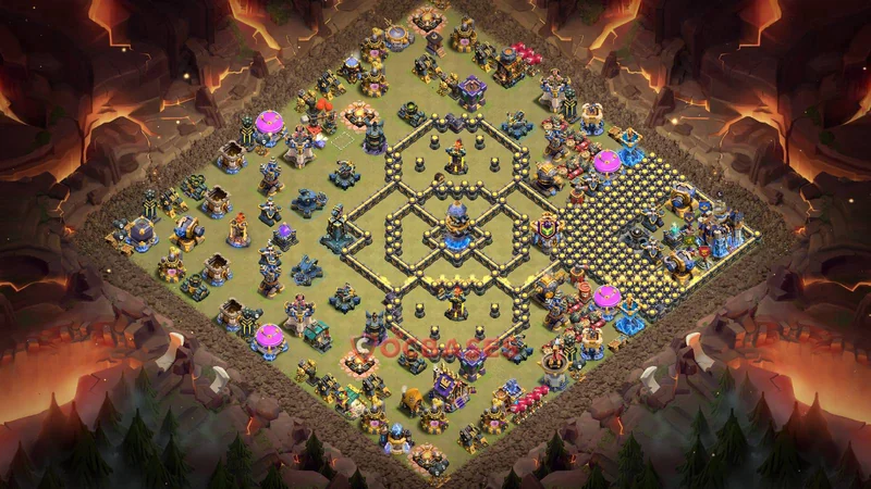 Town Hall 18 Base -war – Layout id: 55bgs base layout
