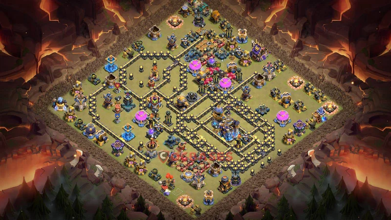 Town Hall 18 Base -war – Layout id: 3ljyd base layout