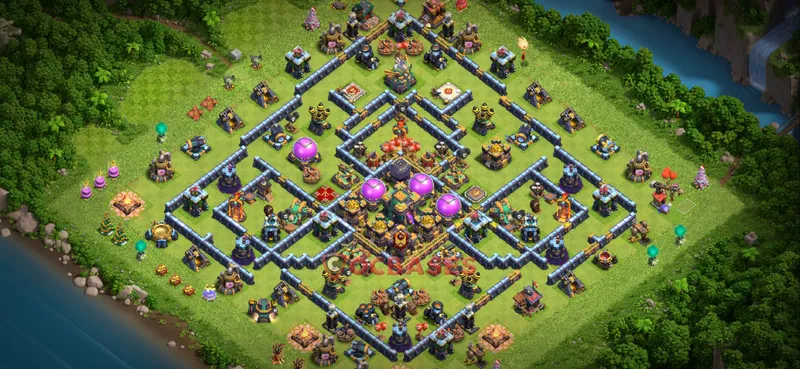 Town Hall 14 Base – Layout id: 2vsgk base layout