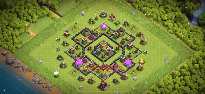 Town Hall 8 Base -progress base – Layout id: 1jlrw base layout