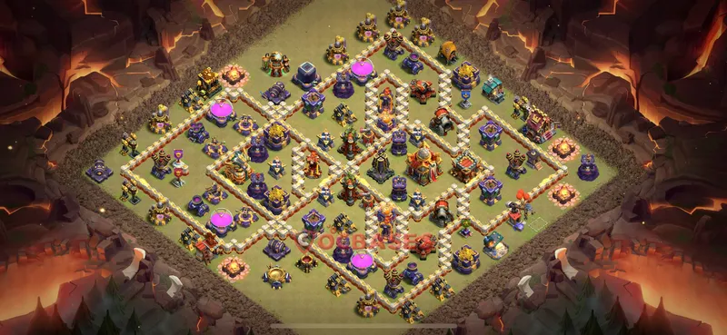 Town Hall 16 Base -hybrid – Layout id: xgrrd base layout