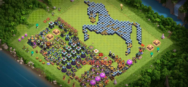 Town Hall 14 Base – Layout id: tstd1 base layout