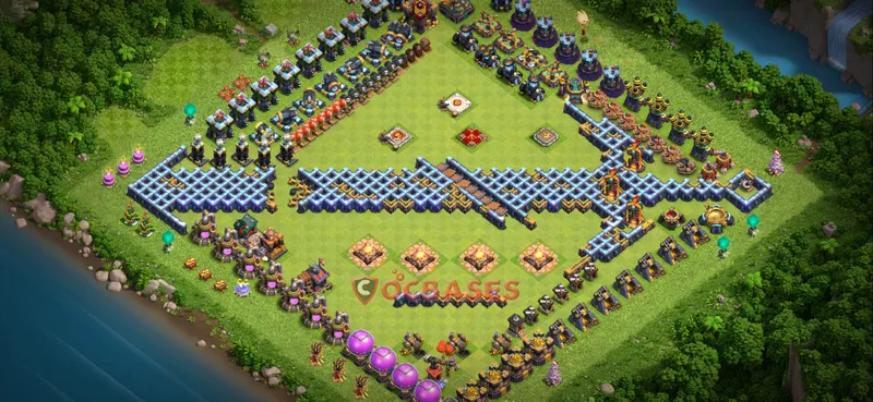 Town Hall 14 Base – Layout id: c967w base layout
