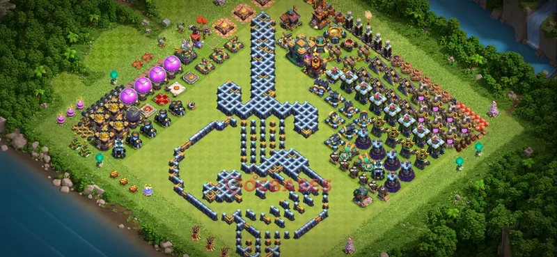 Town Hall 14 Base – Layout id: fz23b base layout
