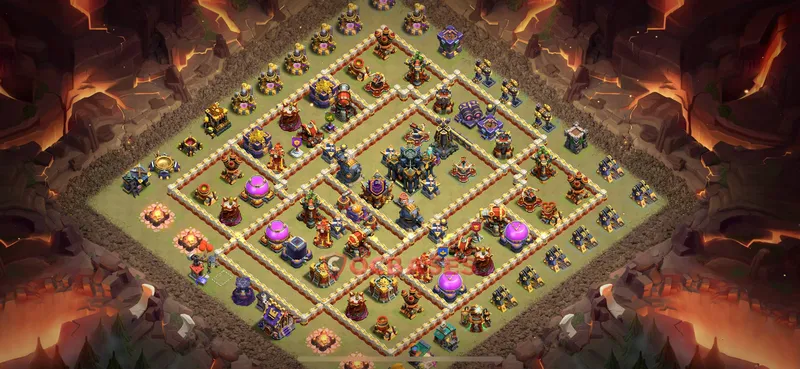 Town Hall 17 Base -hybrid – Layout id: u2hy9 base layout