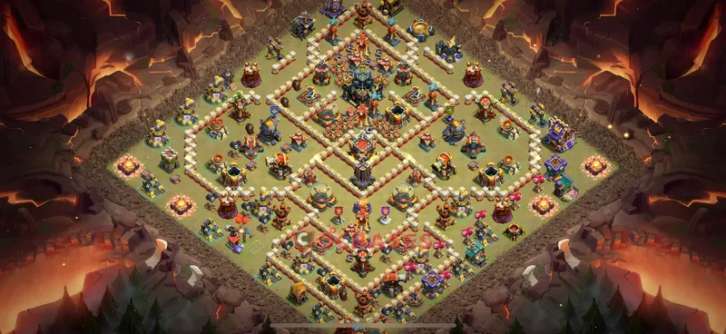 Town Hall 17 Base -war – Layout id: 6mq94 base layout