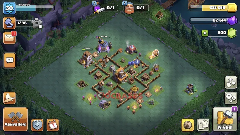 Builder Hall 4 Base -progress base – Layout id: m5n2y base layout, image 2
