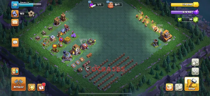 Builder Hall 4 Base -progress base – Layout id: v8dug base layout