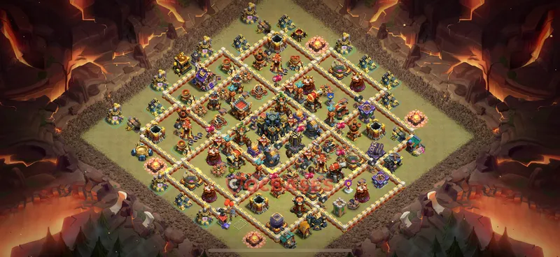 Town Hall 17 Base -war – Layout id: geih9 base layout