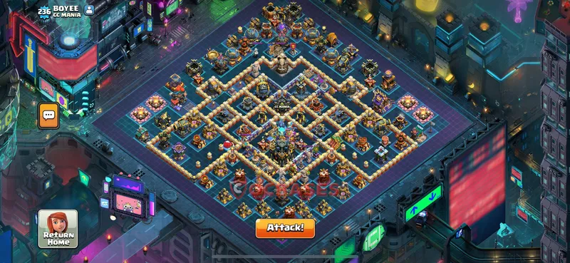 Town Hall 17 Base -trophy – Layout id: ck71v base layout, image 2