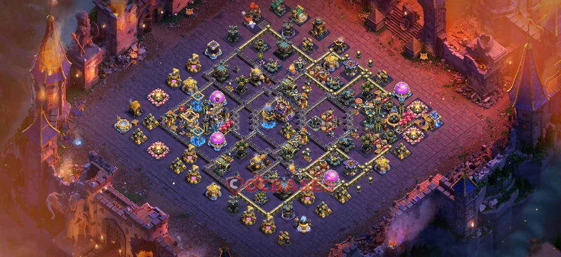 Town Hall 18 Base -war – Layout id: f0f47 base layout