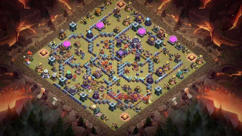 Town Hall 15 Base -war – Layout id: kpwmf base layout