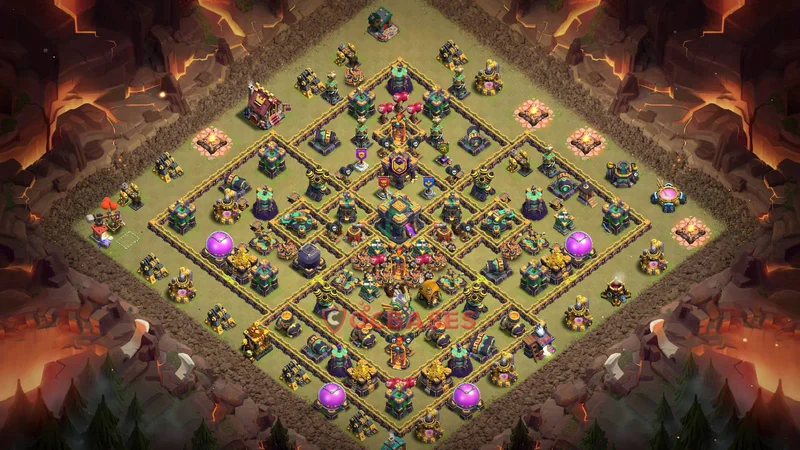 Town Hall 14 Base -war – Layout id: c2ixr base layout