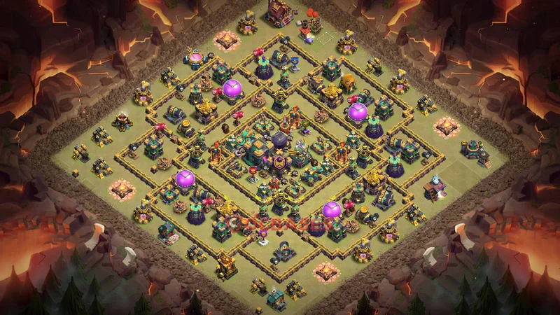 Town Hall 14 Base -war – Layout id: o5q4i base layout
