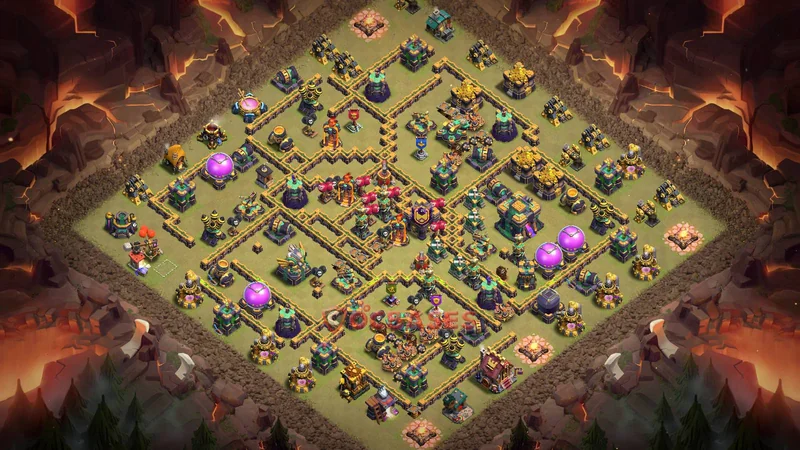 Town Hall 14 Base -war – Layout id: cbvfj base layout
