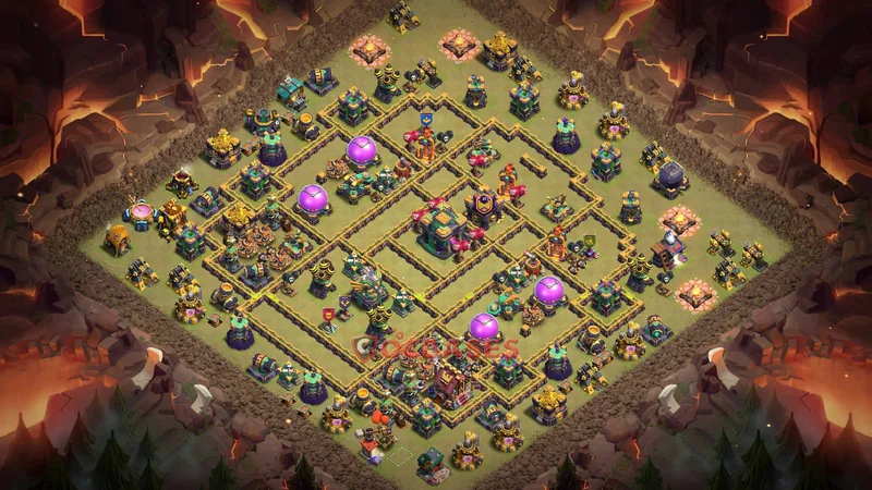 Town Hall 14 Base -war – Layout id: sxhdq base layout
