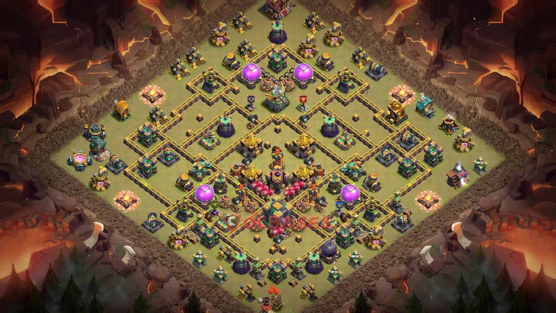 Town Hall 14 Base -war – Layout id: ckvlt base layout
