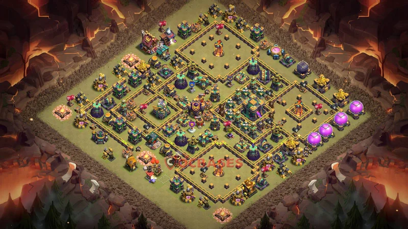 Town Hall 14 Base -war – Layout id: m5noa base layout