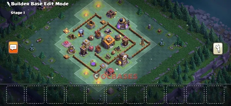 Builder Hall 6 Base -trophy – Layout id: zq86s base layout, image 2