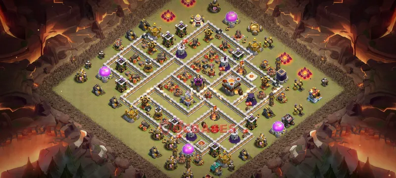 Town Hall 11 Base -trophy – Layout id: o9mto base layout