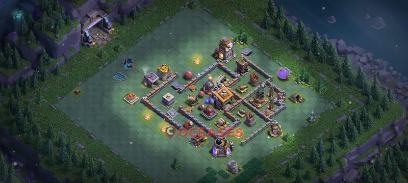 Builder Hall 9 Base -trophy – Layout id: wmjyr base layout, image 1
