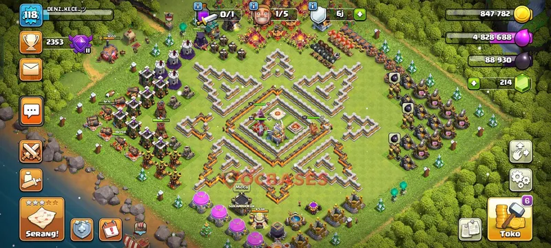 Town Hall 11 Base -progress base – Layout id: um3g4 base layout