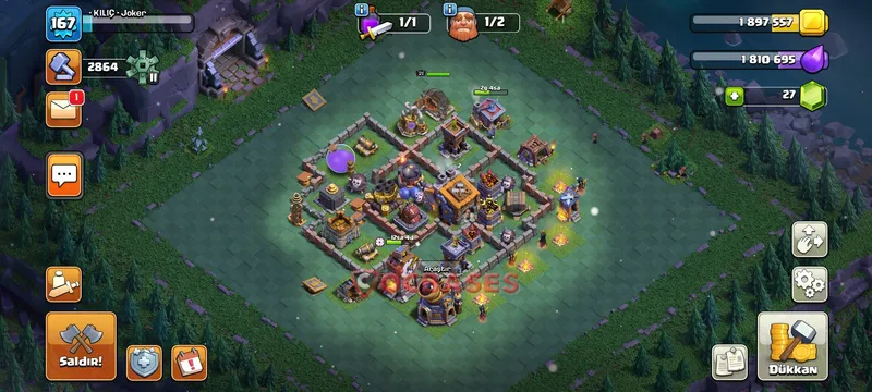 Builder Hall 9 Base -trophy – Layout id: he4ib base layout, image 2