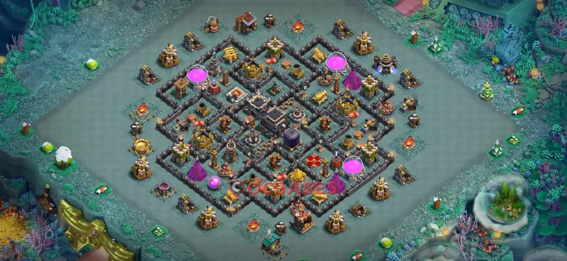Town Hall 9 Base -cwl – Layout id: fheze base layout