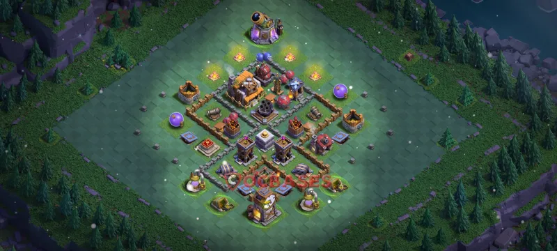 Builder Hall 5 Base -trophy – Layout id: f3za4 base layout