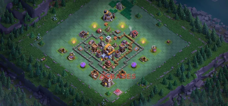 Builder Hall 5 Base -progress base – Layout id: yl0ia base layout
