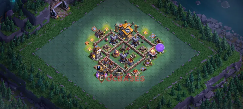 Builder Hall 10 Base -fun – Layout id: 70pdb base layout, image 2